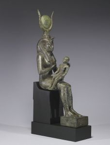Isis with Horus the Child.  600-643 BCE.