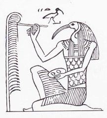 Ibis headed Egyptian god Thoth.